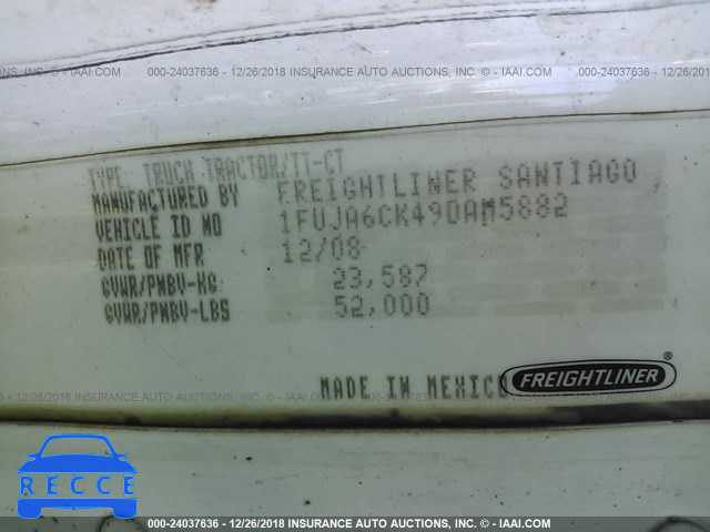 2009 FREIGHTLINER COLUMBIA COLUMBIA 1FUJA6CK49DAM5882 зображення 8