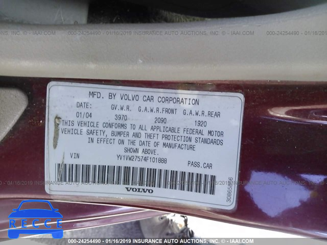 2004 VOLVO V40 1.9T YV1VW27574F101888 image 8