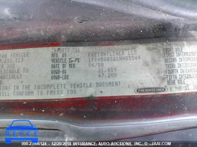 2001 FREIGHTLINER MEDIUM CONVENTIONAL FL112 1FVHBGAS21HH05544 image 9
