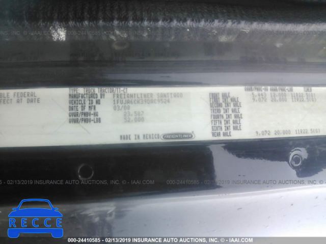 2009 FREIGHTLINER CONVENTIONAL COLUMBIA 1FUJA6CK39DAC9524 image 8