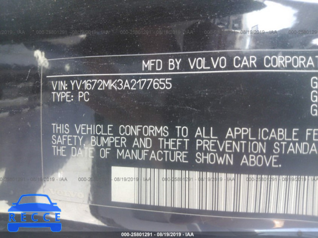 2010 VOLVO C30 T5 YV1672MK3A2177655 image 8