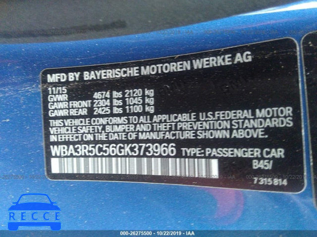 2016 BMW 435 XI WBA3R5C56GK373966 image 8