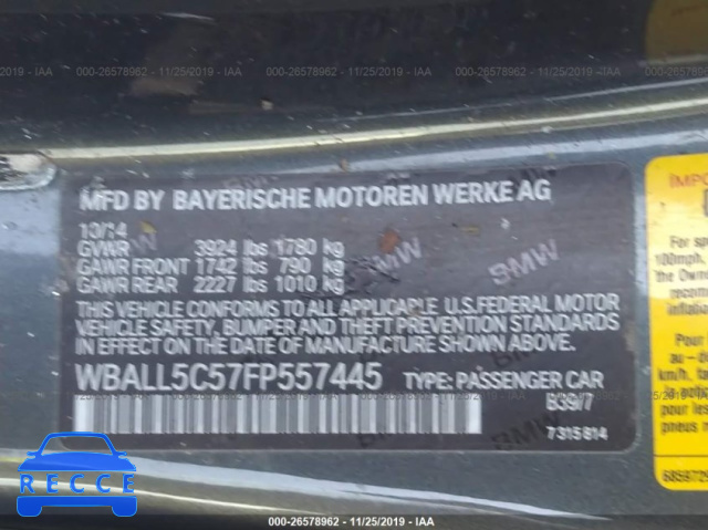 2015 BMW Z4 SDRIVE28I WBALL5C57FP557445 зображення 8