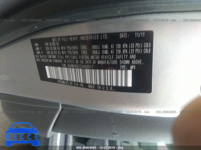 2012 SUBARU TRIBECA LIMITED/TOURING 4S4WX9GD7C4400911 image 7