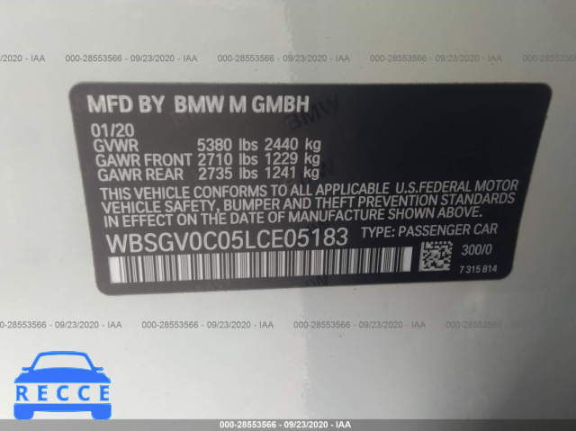 2020 BMW M8 WBSGV0C05LCE05183 Bild 8