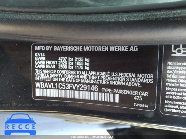 2015 BMW X1 XDRIVE28I WBAVL1C53FVY29146 image 8
