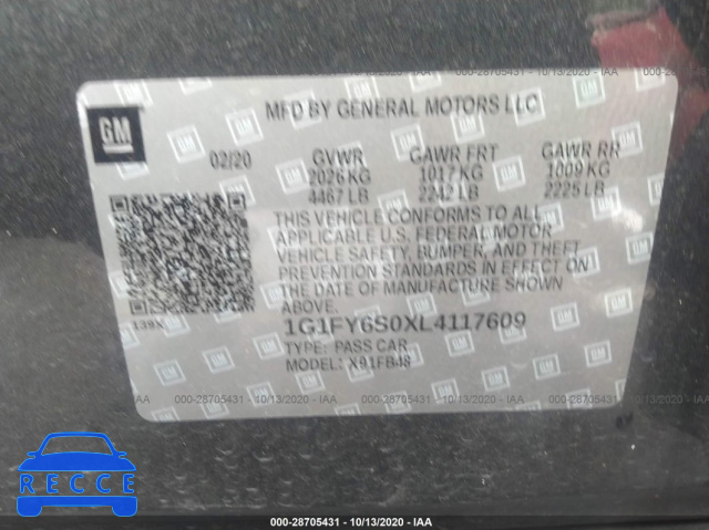 2020 CHEVROLET BOLT EV LT 1G1FY6S0XL4117609 image 8