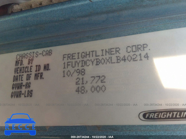 1999 FREIGHTLINER FLD FLD120 1FUYDCYB0XLB40214 image 8