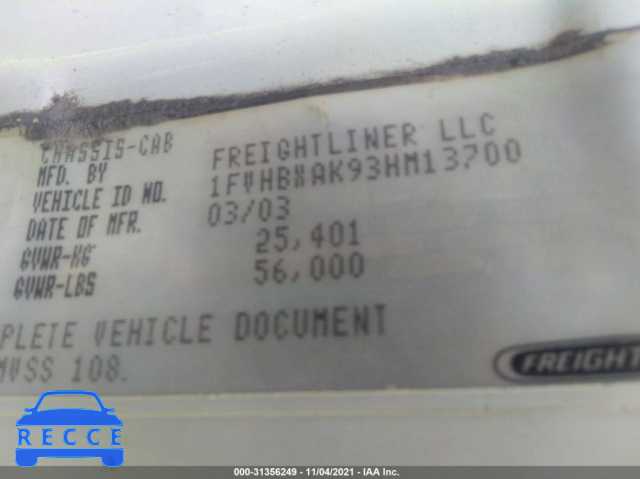 2003 FREIGHTLINER MEDIUM CONVENTIONAL FL80 1FVHBXAK93HM13700 image 8