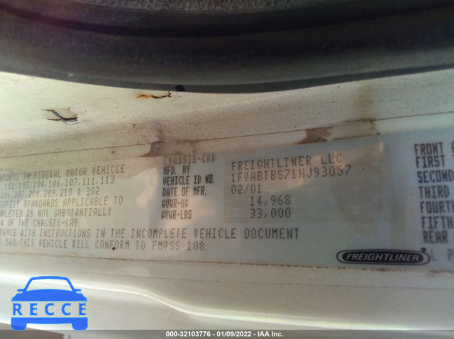 2001 FREIGHTLINER FL70 FL70 1FVABTBS71HJ93057 image 8