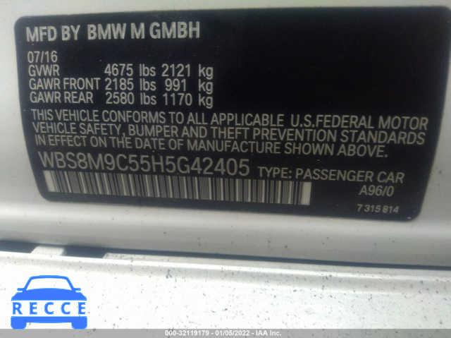 2017 BMW M3  WBS8M9C55H5G42405 Bild 8