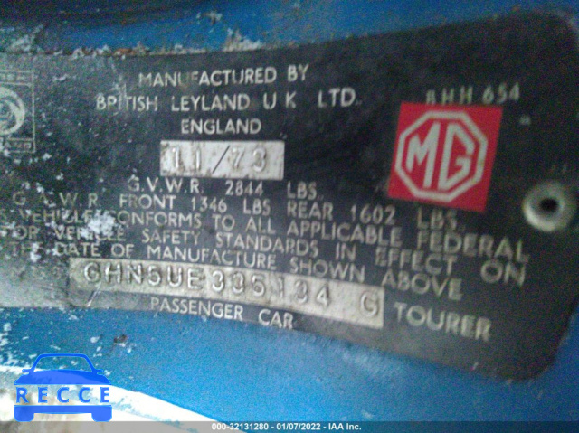 1974 MG MGB  GHN5UE335134G Bild 8