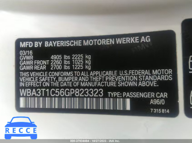 2016 BMW 428I XDRIVE WBA3T1C56GP823323 зображення 8