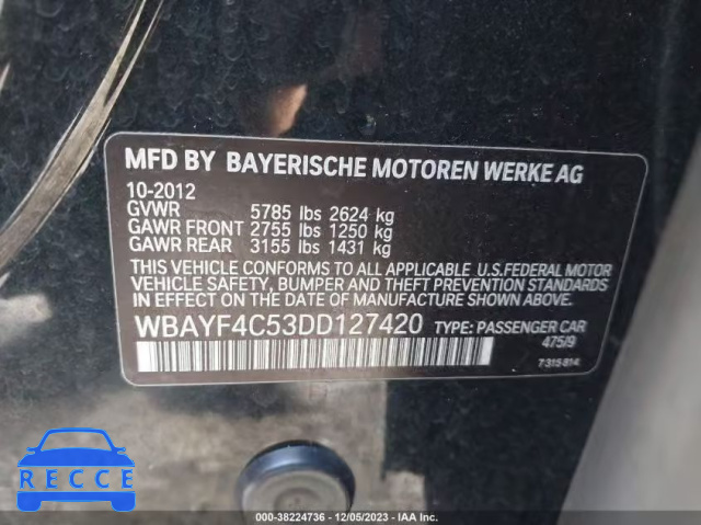2013 BMW 740LI XDRIVE WBAYF4C53DD127420 image 8