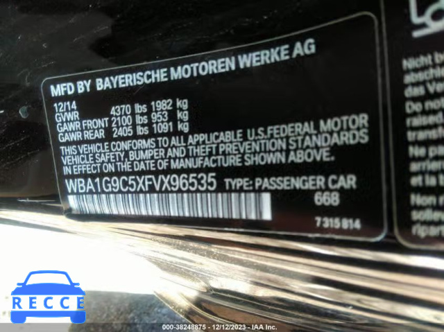 2015 BMW 228I WBA1G9C5XFVX96535 image 8