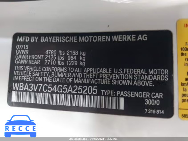 2016 BMW 428I WBA3V7C54G5A25205 зображення 8