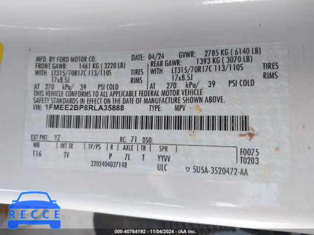 2024 FORD BRONCO WILDTRAK 1FMEE2BP8RLA35888 image 8