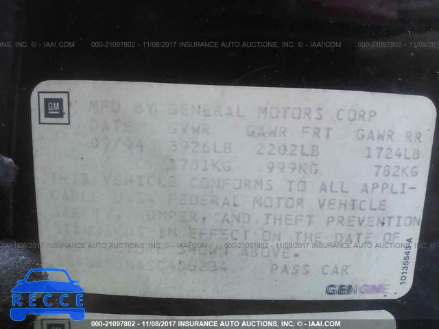 1995 BUICK SKYLARK GRAN SPORT/CUSTOM/LIMITED 1G4NV55M8SC406234 Bild 8