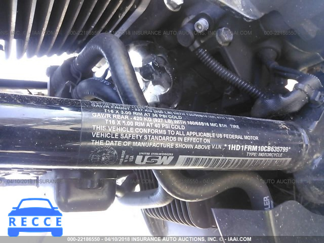2012 HARLEY-DAVIDSON FLHRC ROAD KING CLASSIC 1HD1FRM10CB635799 зображення 9