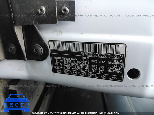 2002 FREIGHTLINER SPRINTER 2500 WD2YD341025301416 image 8