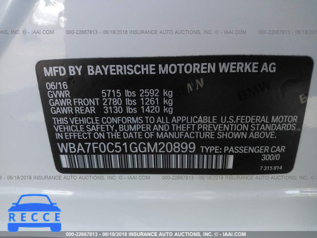 2016 BMW 750 I WBA7F0C51GGM20899 зображення 8