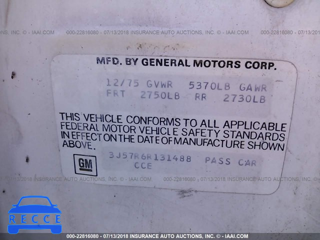 1976 OLDSMOBILE CUTLASS 3J57R6R131488 image 8