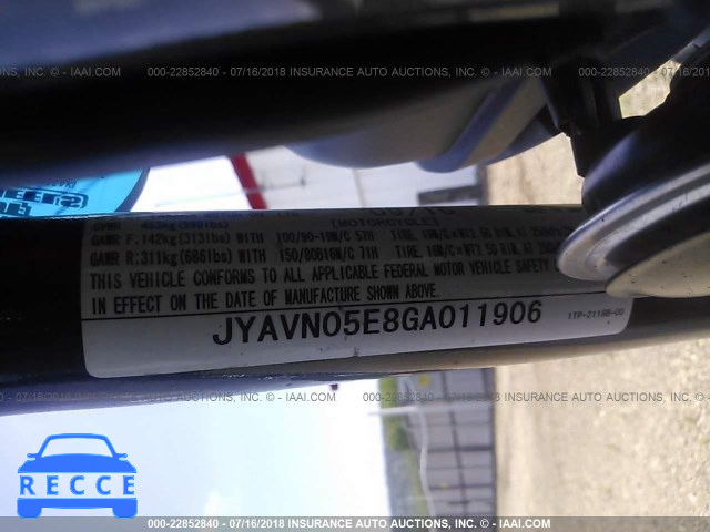 2016 YAMAHA XVS950 CU/CUC JYAVN05E8GA011906 image 9