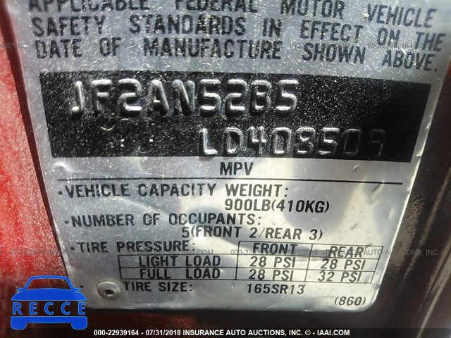 1990 SUBARU LOYALE JF2AN52B5LD408509 Bild 8