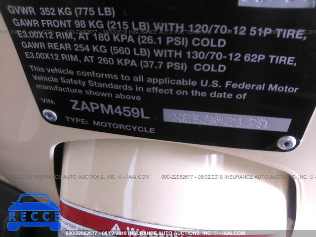 2014 VESPA GTS 300 SUPER ZAPM459LXE5902129 image 9