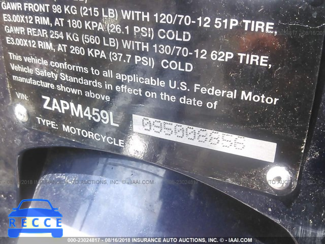 2009 VESPA GTS 250 ZAPM459L095008856 image 9