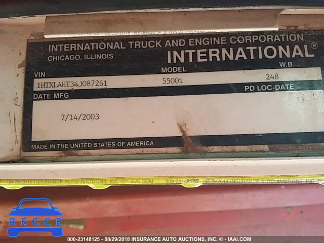 2004 INTERNATIONAL 5500 5500I 1HTXLAHT34J087261 зображення 9