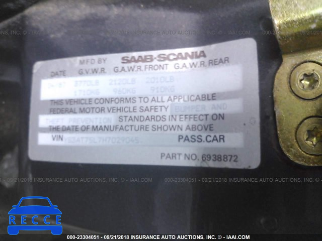 1987 SAAB 900 YS3AT75L7H7029045 image 8