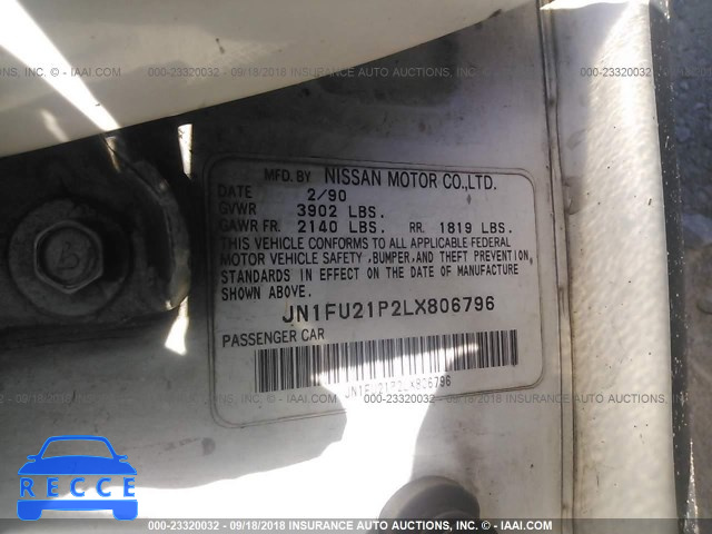 1990 NISSAN STANZA JN1FU21P2LX806796 image 8