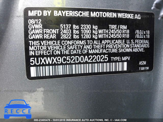2013 BMW X3 XDRIVE28I 5UXWX9C52D0A22025 image 8