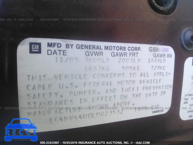 1990 BUICK SKYLARK 1G4NV54U0LM023532 image 8