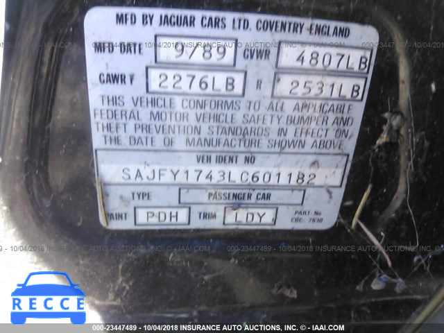 1990 JAGUAR XJ6 BASELINE SAJFY1743LC601182 image 8
