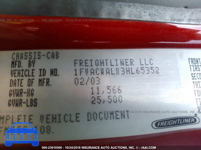 2003 FREIGHTLINER M2 106 MEDIUM DUTY 1FVACWALX3HL65352 зображення 7