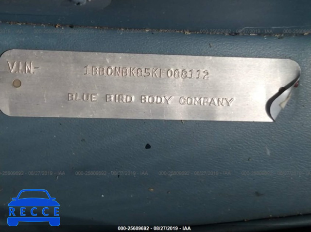 1989 BLUE BIRD MPV 1BBCNBK85KF088112 зображення 8