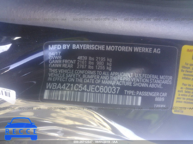 2018 BMW 430I WBA4Z1C54JEC60037 image 8