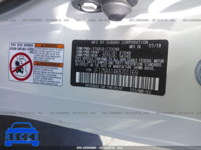 2019 TOYOTA 86 JF1ZNAA14K8701169 image 8