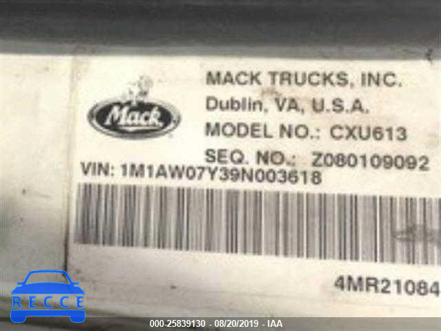 2009 MACK CXU613 CXU600 1M1AW07Y39N003618 Bild 8