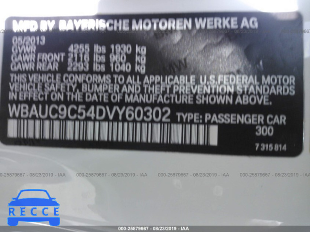 2013 BMW 135 I/IS WBAUC9C54DVY60302 Bild 8