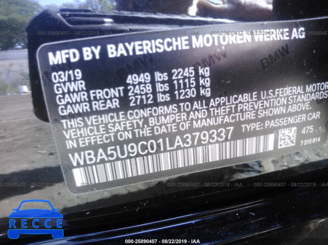 2020 BMW M340XI WBA5U9C01LA379337 image 8