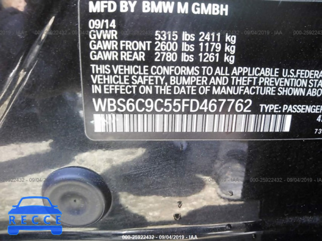2015 BMW M6 GRAN COUPE WBS6C9C55FD467762 image 8