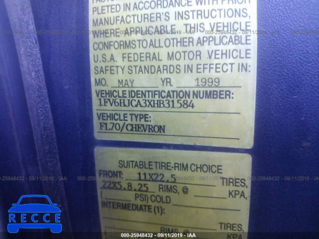 1999 FREIGHTLINER FL70 1FV6HJCA3XHB31584 Bild 8