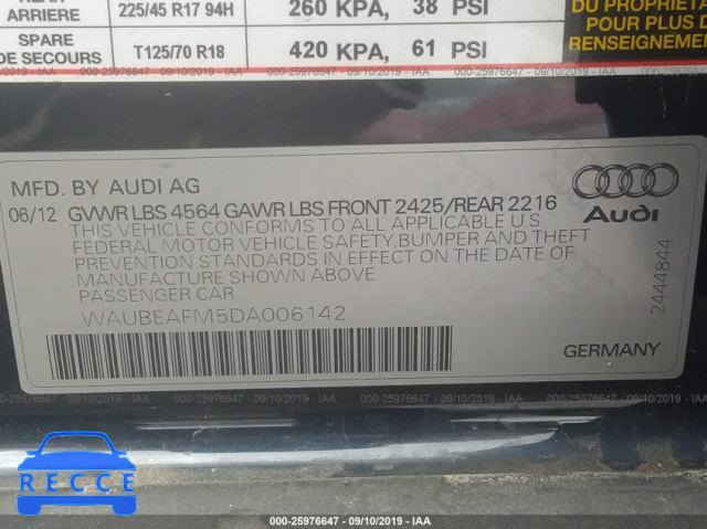 2013 AUDI A3 PREMIUM WAUBEAFM5DA006142 image 8