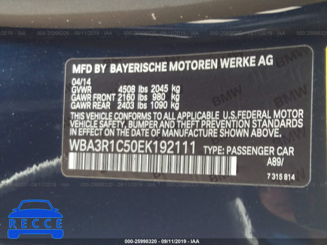 2014 BMW 435 I WBA3R1C50EK192111 image 8