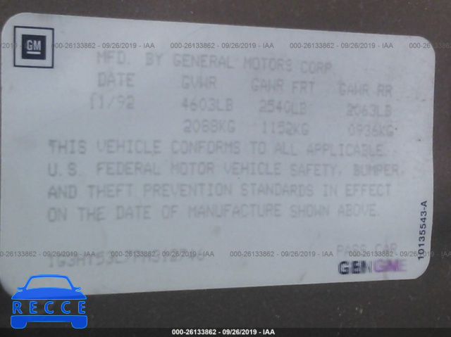 1993 OLDSMOBILE 88 ROYALE LS 1G3HY53L7PH312746 image 8