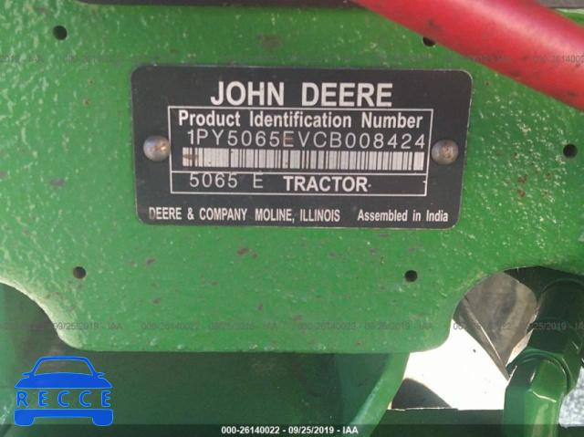 2008 JOHN DEERE TRACTOR 1PY5065EVCB008424 Bild 7