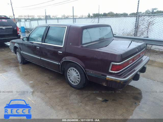 1990 DODGE DYNASTY LE 1B3XC56R1LD913549 зображення 2